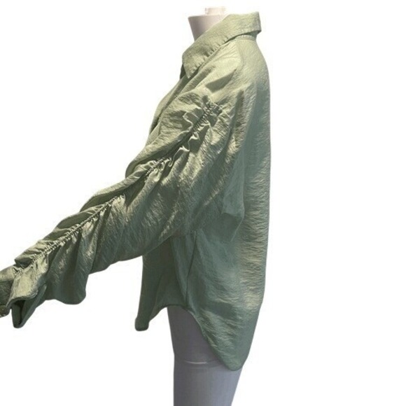 & Other‎ Stories Sage Green Button Up Shirt 2 - Picture 4 of 7